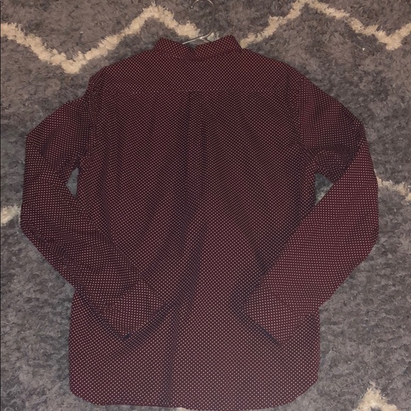 Men’s XL denim & flower slim fit button down - Picture 2 of 2